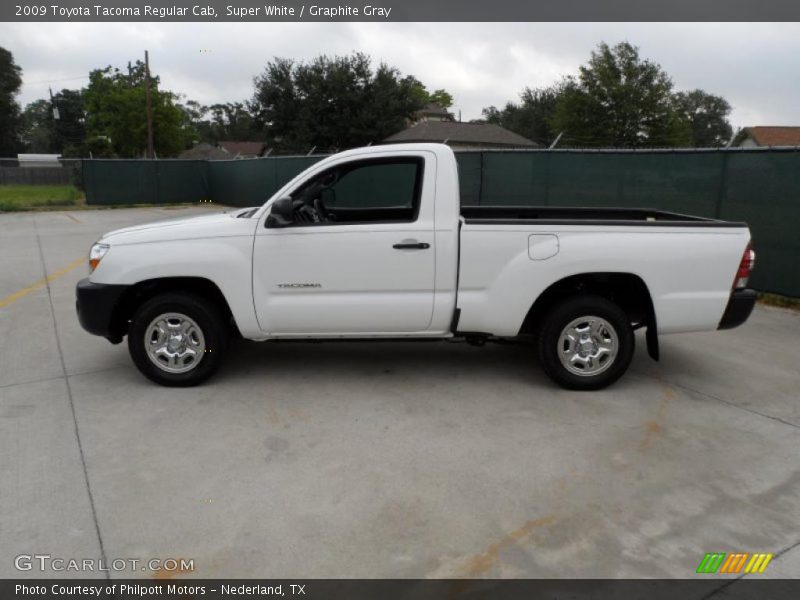Super White / Graphite Gray 2009 Toyota Tacoma Regular Cab