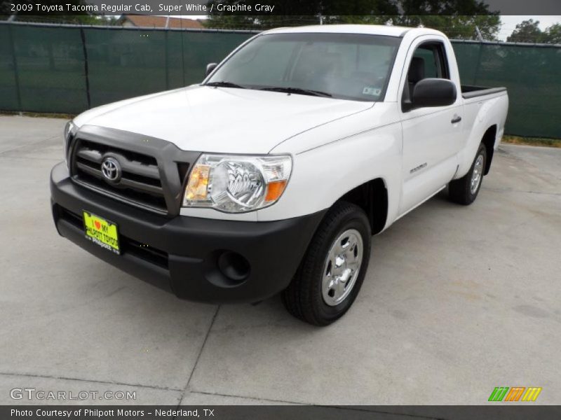 Super White / Graphite Gray 2009 Toyota Tacoma Regular Cab