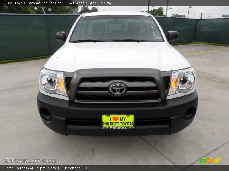 Super White / Graphite Gray 2009 Toyota Tacoma Regular Cab