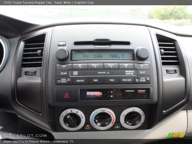 Super White / Graphite Gray 2009 Toyota Tacoma Regular Cab