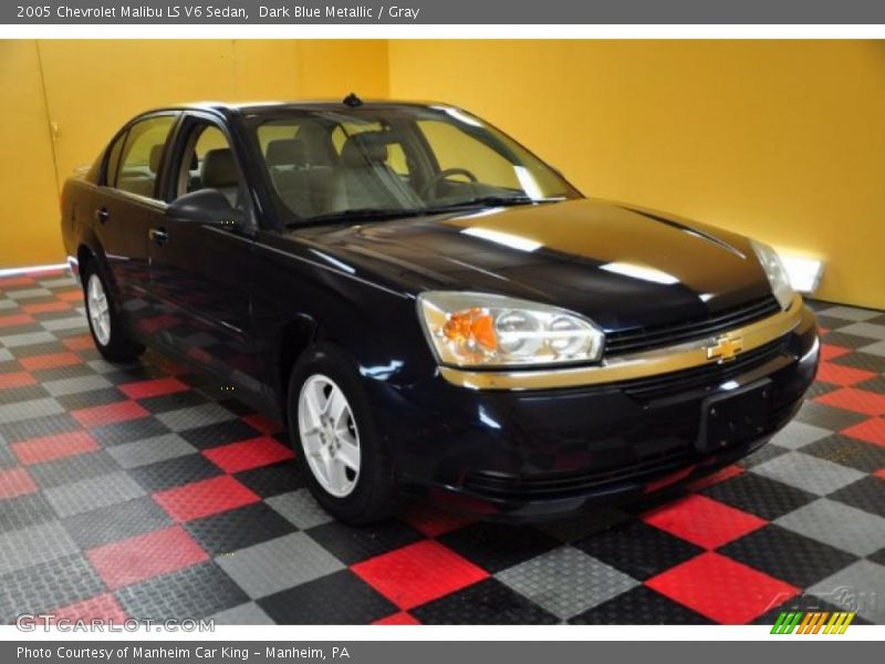 Dark Blue Metallic / Gray 2005 Chevrolet Malibu LS V6 Sedan