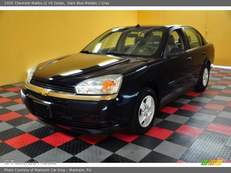 Dark Blue Metallic / Gray 2005 Chevrolet Malibu LS V6 Sedan