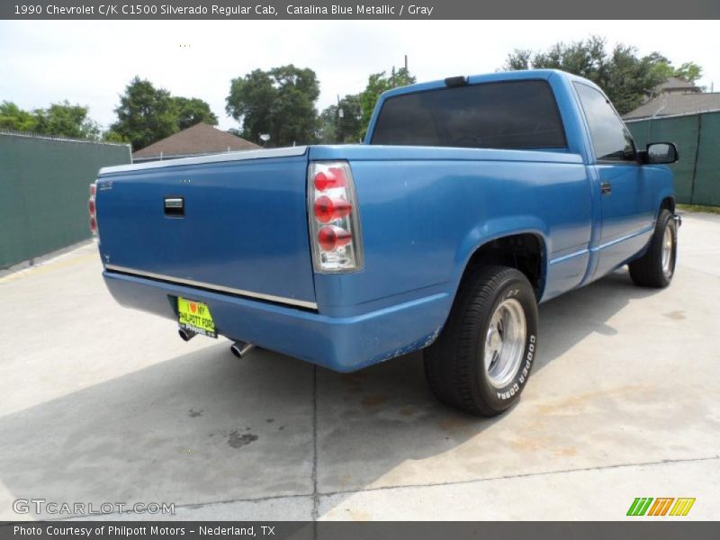 Catalina Blue Metallic / Gray 1990 Chevrolet C/K C1500 Silverado Regular Cab