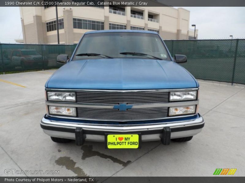 Catalina Blue Metallic / Gray 1990 Chevrolet C/K C1500 Silverado Regular Cab