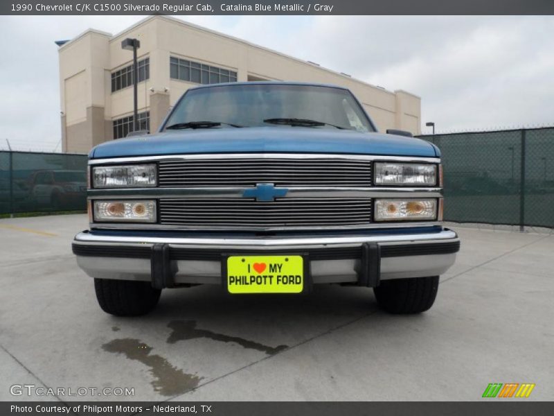 Catalina Blue Metallic / Gray 1990 Chevrolet C/K C1500 Silverado Regular Cab