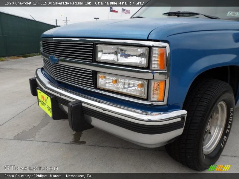 Catalina Blue Metallic / Gray 1990 Chevrolet C/K C1500 Silverado Regular Cab