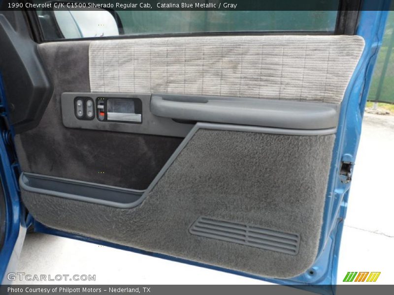 Catalina Blue Metallic / Gray 1990 Chevrolet C/K C1500 Silverado Regular Cab