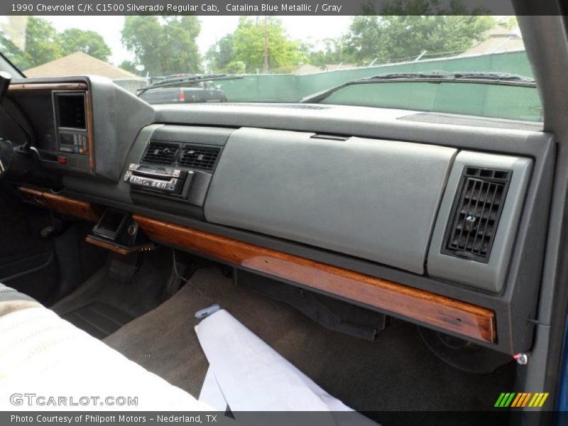 Catalina Blue Metallic / Gray 1990 Chevrolet C/K C1500 Silverado Regular Cab