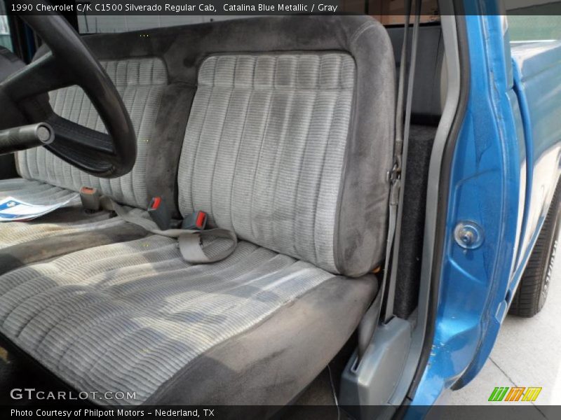 Catalina Blue Metallic / Gray 1990 Chevrolet C/K C1500 Silverado Regular Cab