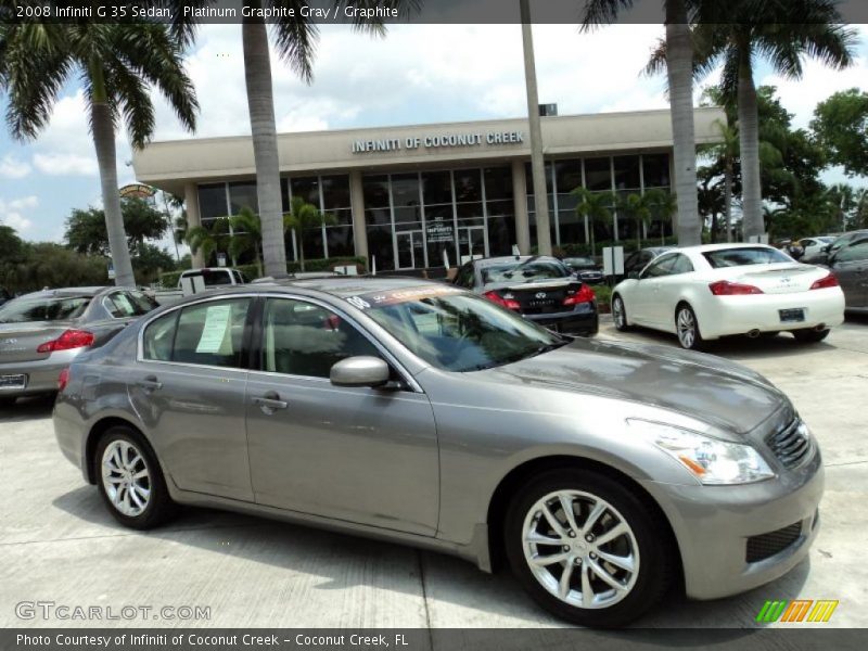 Platinum Graphite Gray / Graphite 2008 Infiniti G 35 Sedan