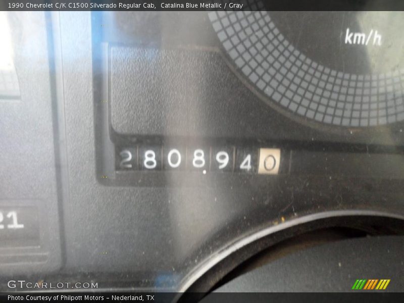 Catalina Blue Metallic / Gray 1990 Chevrolet C/K C1500 Silverado Regular Cab