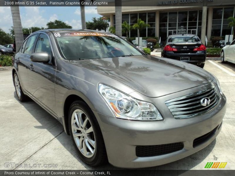 Platinum Graphite Gray / Graphite 2008 Infiniti G 35 Sedan