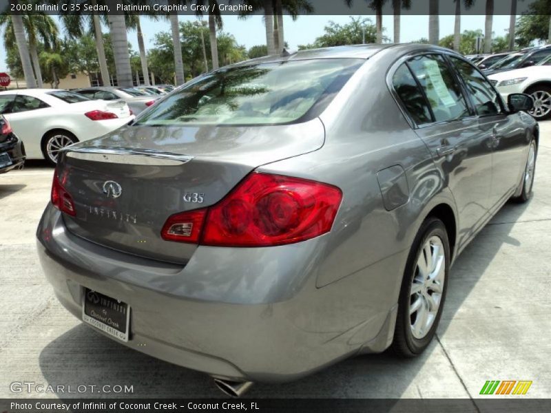 Platinum Graphite Gray / Graphite 2008 Infiniti G 35 Sedan