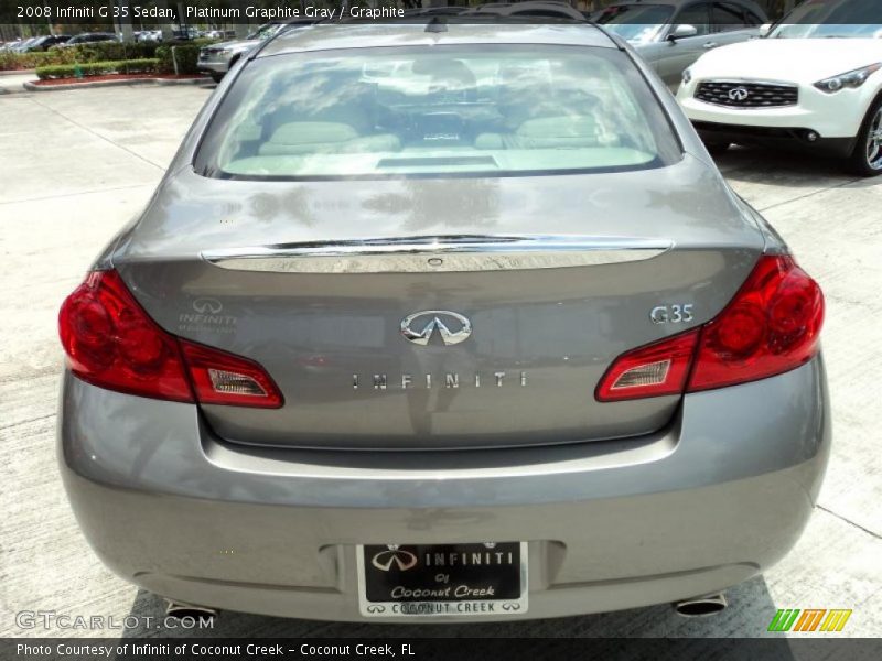 Platinum Graphite Gray / Graphite 2008 Infiniti G 35 Sedan