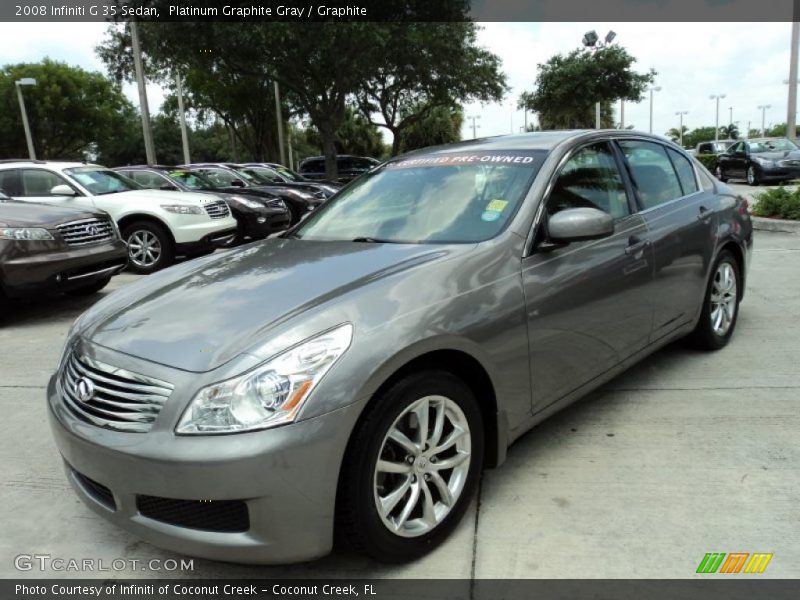 Platinum Graphite Gray / Graphite 2008 Infiniti G 35 Sedan