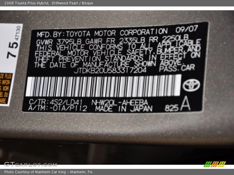 Driftwood Pearl / Bisque 2008 Toyota Prius Hybrid