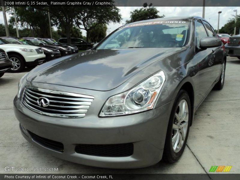 Platinum Graphite Gray / Graphite 2008 Infiniti G 35 Sedan