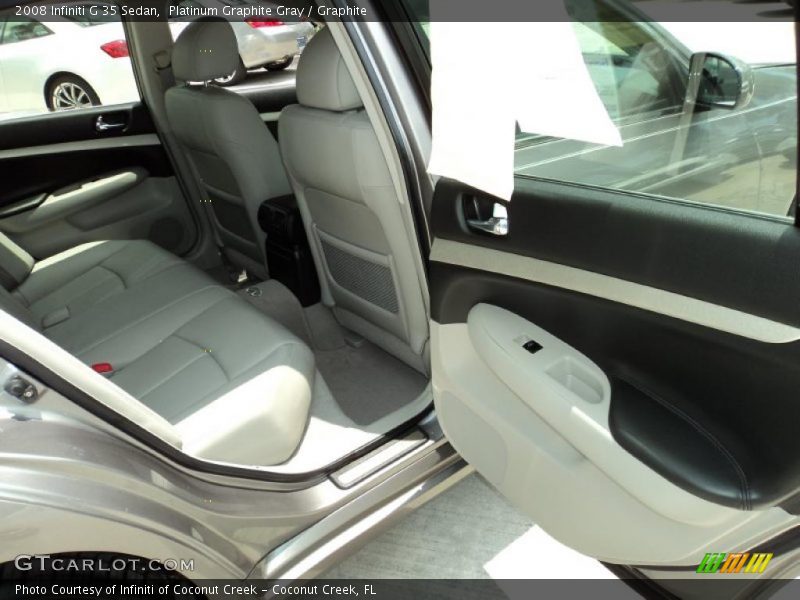 Platinum Graphite Gray / Graphite 2008 Infiniti G 35 Sedan