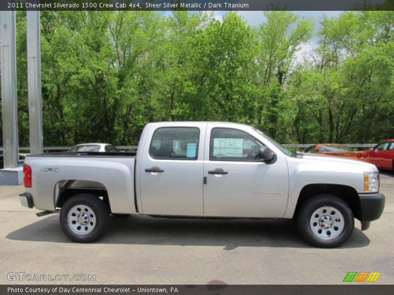 Sheer Silver Metallic / Dark Titanium 2011 Chevrolet Silverado 1500 Crew Cab 4x4
