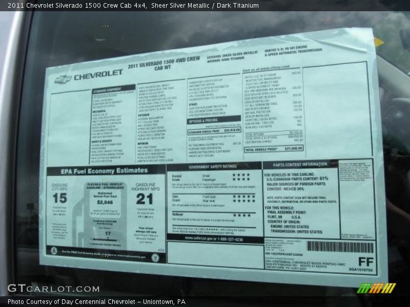Sheer Silver Metallic / Dark Titanium 2011 Chevrolet Silverado 1500 Crew Cab 4x4