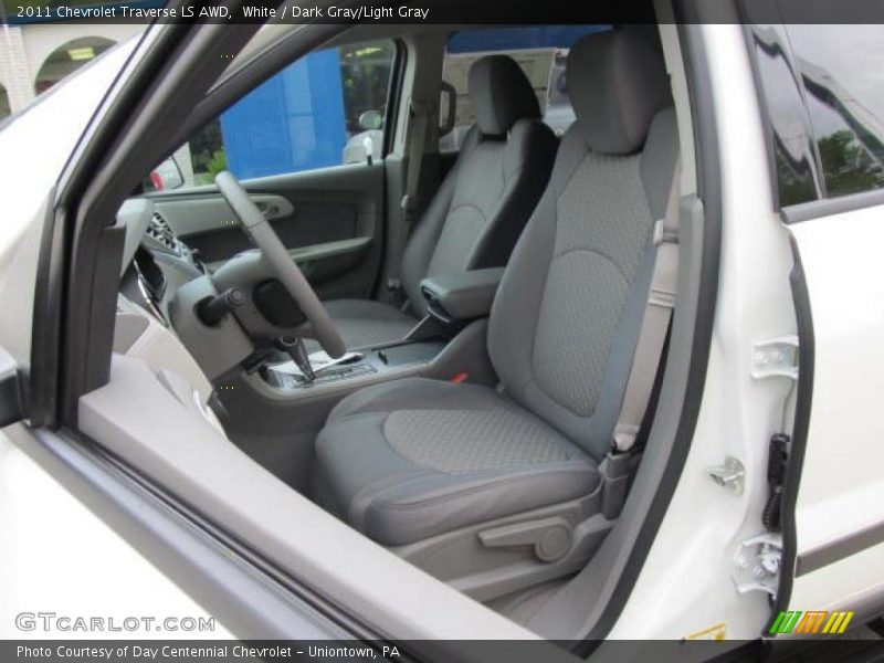 White / Dark Gray/Light Gray 2011 Chevrolet Traverse LS AWD