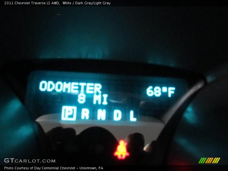 White / Dark Gray/Light Gray 2011 Chevrolet Traverse LS AWD
