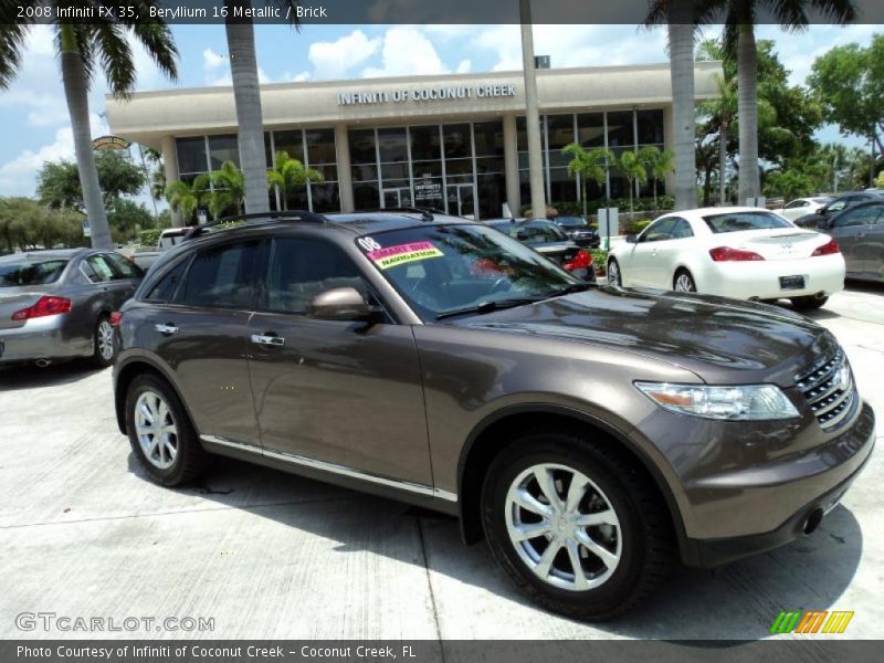 Beryllium 16 Metallic / Brick 2008 Infiniti FX 35
