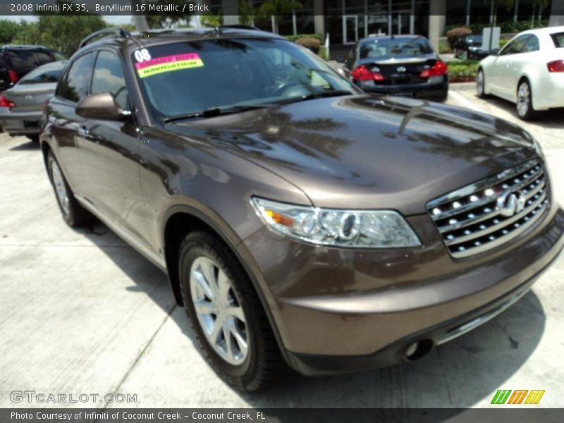 Beryllium 16 Metallic / Brick 2008 Infiniti FX 35