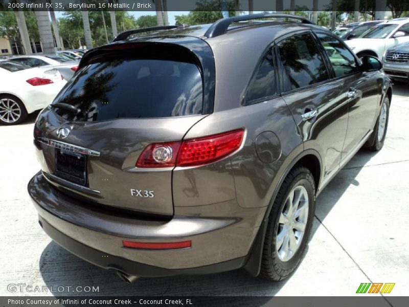 Beryllium 16 Metallic / Brick 2008 Infiniti FX 35