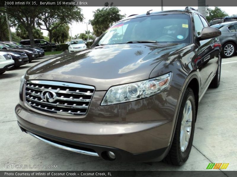 Beryllium 16 Metallic / Brick 2008 Infiniti FX 35