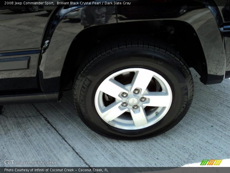 Brilliant Black Crystal Pearl / Dark Slate Gray 2008 Jeep Commander Sport