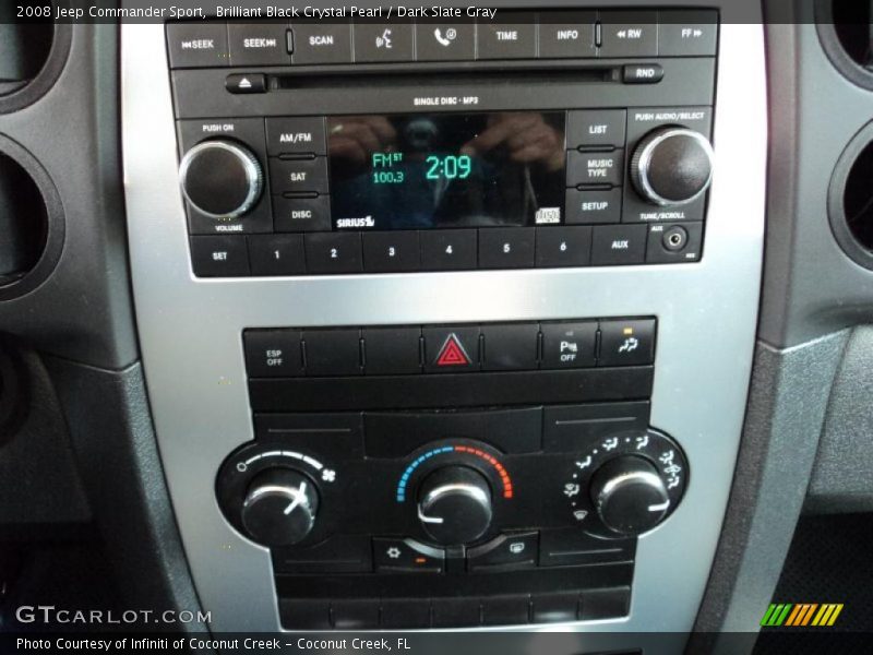 Brilliant Black Crystal Pearl / Dark Slate Gray 2008 Jeep Commander Sport