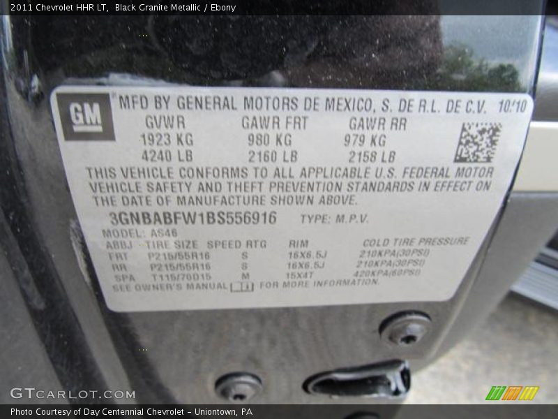 Black Granite Metallic / Ebony 2011 Chevrolet HHR LT