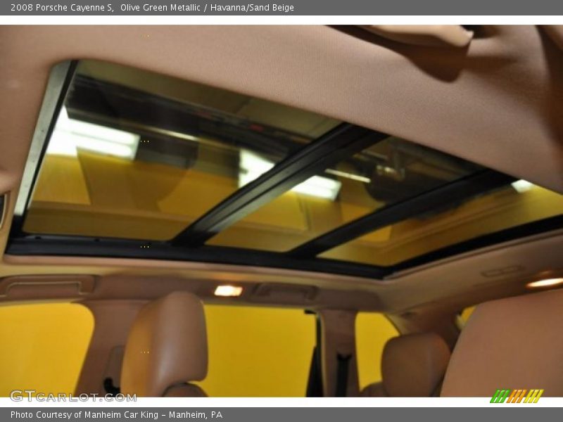 Olive Green Metallic / Havanna/Sand Beige 2008 Porsche Cayenne S