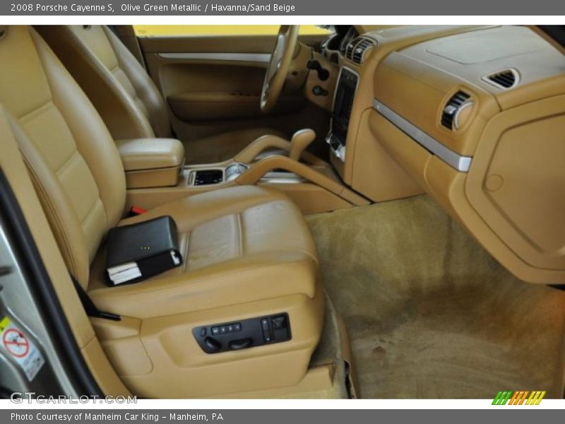 Olive Green Metallic / Havanna/Sand Beige 2008 Porsche Cayenne S