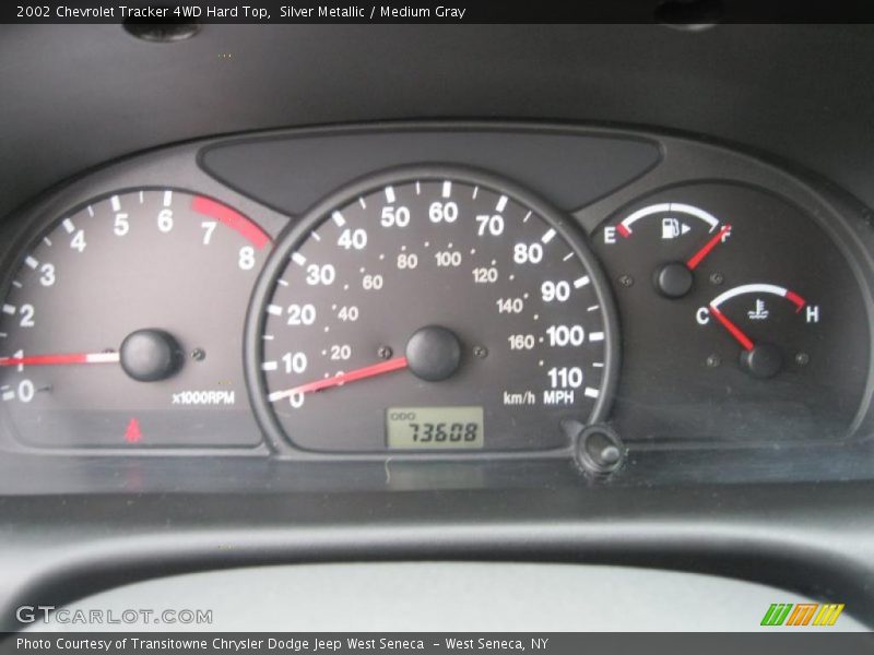 Silver Metallic / Medium Gray 2002 Chevrolet Tracker 4WD Hard Top