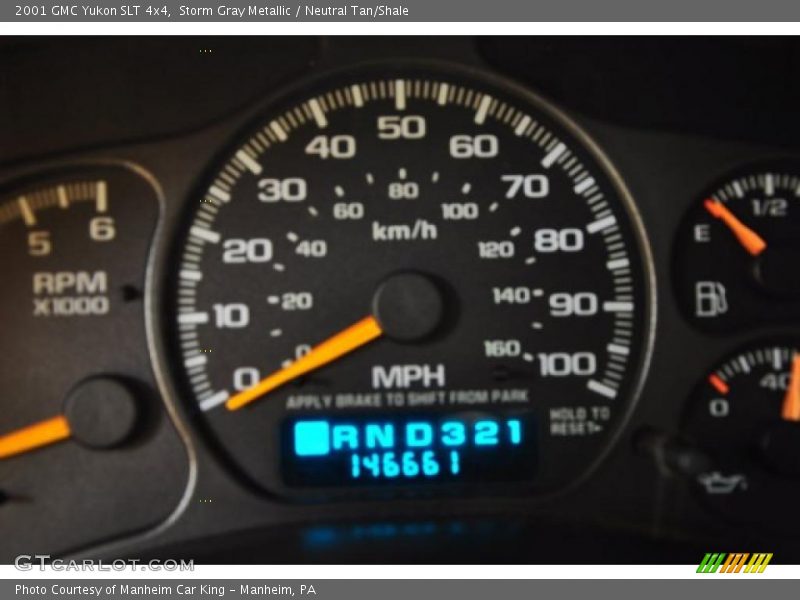 Storm Gray Metallic / Neutral Tan/Shale 2001 GMC Yukon SLT 4x4