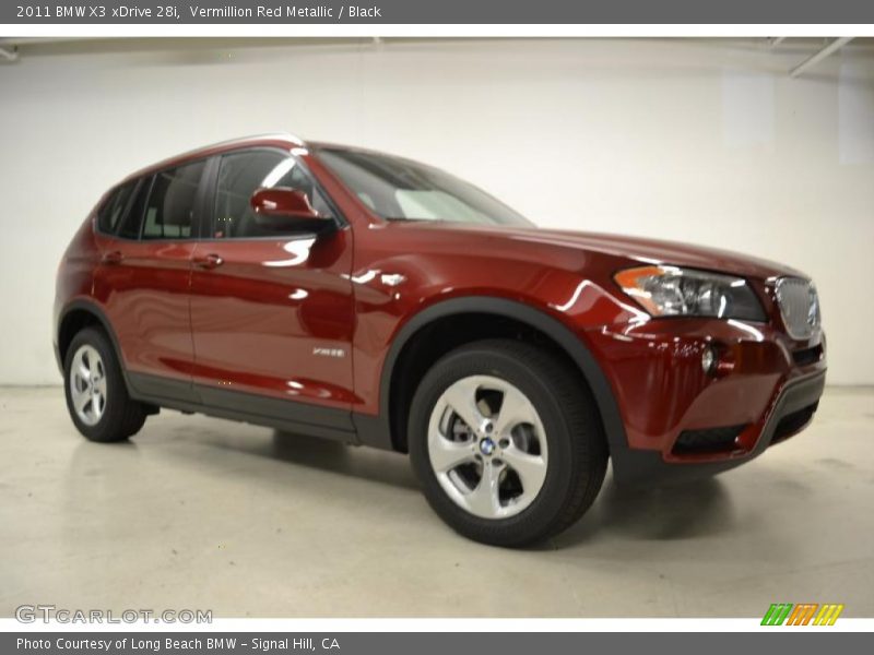 Vermillion Red Metallic / Black 2011 BMW X3 xDrive 28i