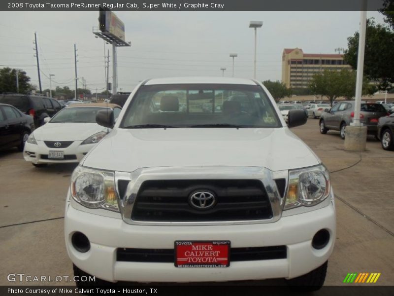 Super White / Graphite Gray 2008 Toyota Tacoma PreRunner Regular Cab
