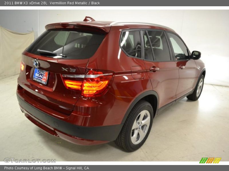 Vermillion Red Metallic / Black 2011 BMW X3 xDrive 28i