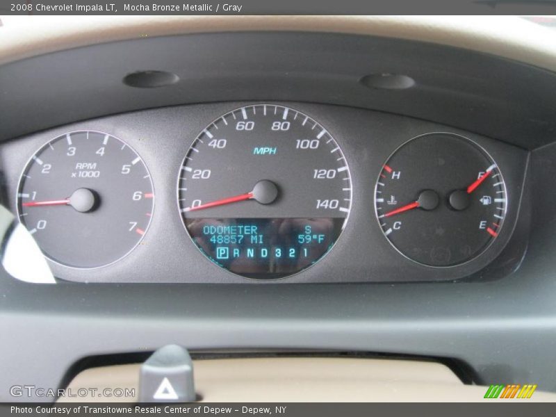 Mocha Bronze Metallic / Gray 2008 Chevrolet Impala LT