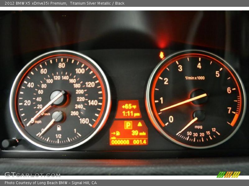 Titanium Silver Metallic / Black 2012 BMW X5 xDrive35i Premium