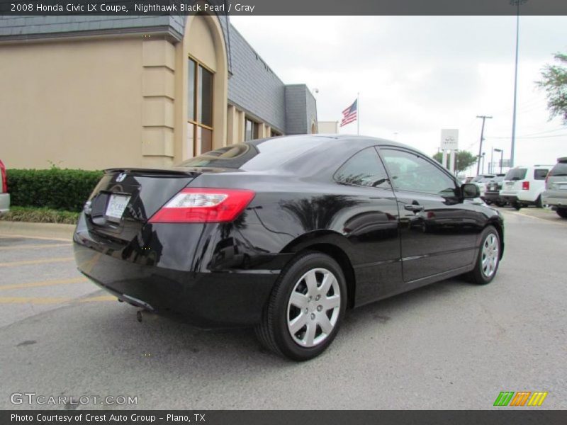 Nighthawk Black Pearl / Gray 2008 Honda Civic LX Coupe