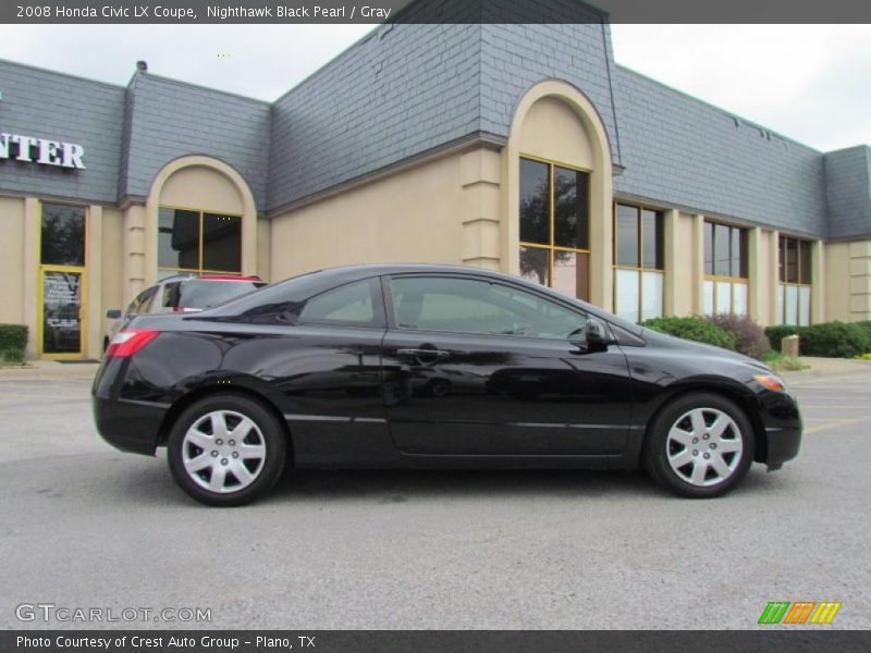 Nighthawk Black Pearl / Gray 2008 Honda Civic LX Coupe