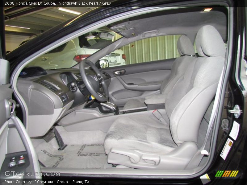 Nighthawk Black Pearl / Gray 2008 Honda Civic LX Coupe