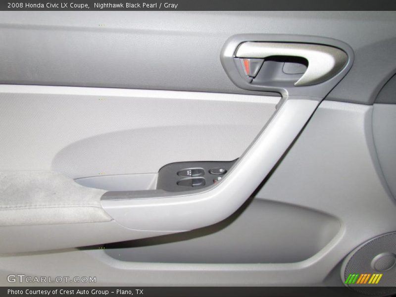 Nighthawk Black Pearl / Gray 2008 Honda Civic LX Coupe