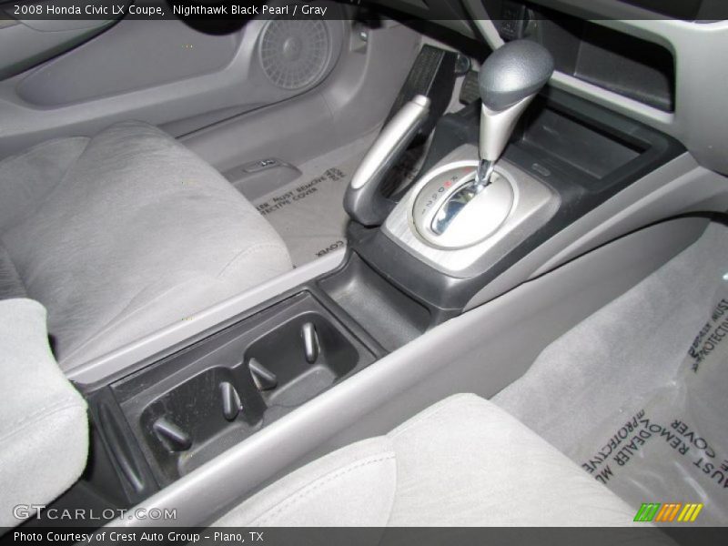 Nighthawk Black Pearl / Gray 2008 Honda Civic LX Coupe