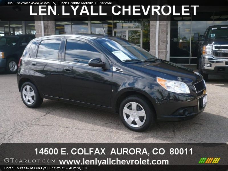 Black Granite Metallic / Charcoal 2009 Chevrolet Aveo Aveo5 LS