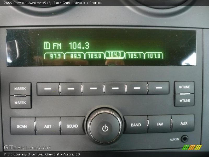 Black Granite Metallic / Charcoal 2009 Chevrolet Aveo Aveo5 LS