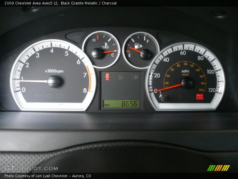 Black Granite Metallic / Charcoal 2009 Chevrolet Aveo Aveo5 LS